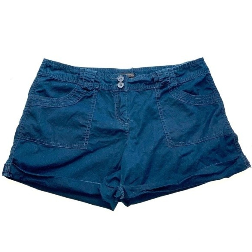 New York & Company Navy Chino Cargo Shorts Size 10
